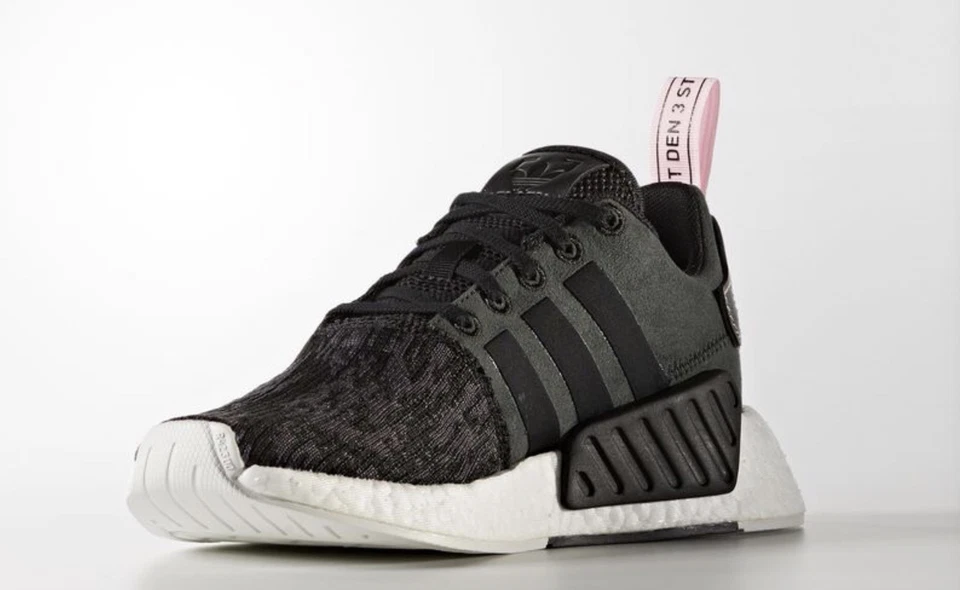 NUEVO Adidas Originales BY9314 MUJER NMD R2 BOOST Negro/Rosa US9 Foto 4 de 4