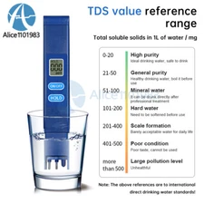 Portable TDS Meter Test Water Quality Test Pen LCD Display TDS Tester 0-9990ppm