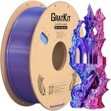 Dual Color Silk PLA Filament 1,75mm 1kg Spule, Zweifarbiges 3DDrucker Filamen...