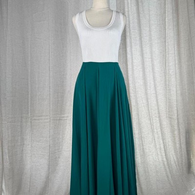 Holy Ghost 100% Silk Maxi Skirt  Emerald Green EU 34 / AU 6 8 Italy Designer