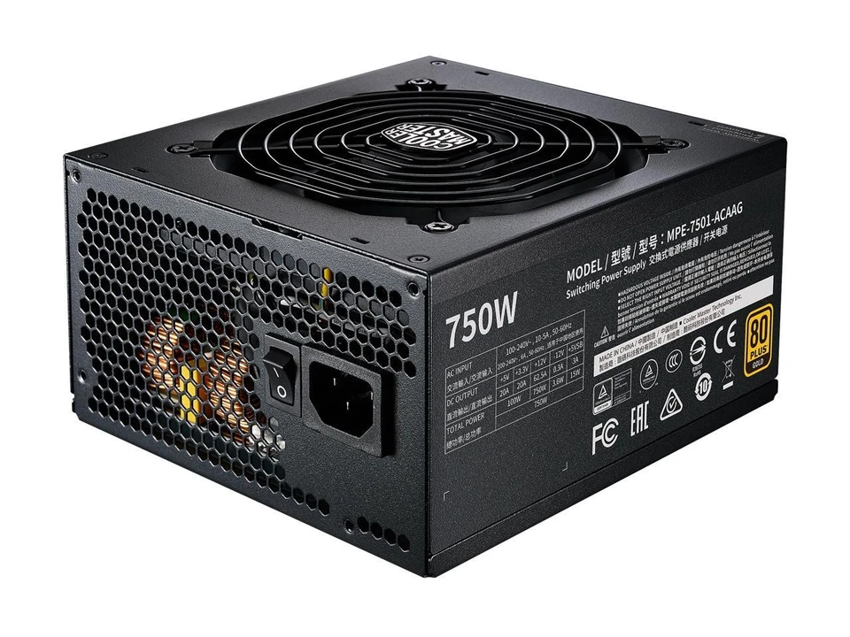 Cooler Master MWE Gold 750 V2 Fully Modular, 750W, 80+ Gold Efficiency, Quiet - Image 2 of 4