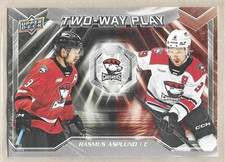 Rasmus Asplund Charlotte Checkers 2024-25 UD AHL Two-Way Play #TWP-2