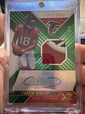 2018 Panini XR - Rookie Swatch Autographs Calvin Ridley #RSA9 #2/3