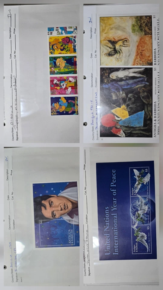 Joystamp: Venta al por mayor MNH con colección de hojas de recuerdo 110+ y estampillas de la A a la G Foto 4 de 4