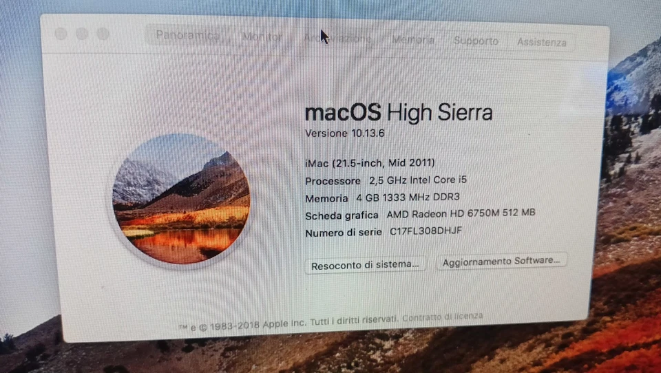 APPLE IMAC 21,5 Intel I5 A1311 Perfetto da Collezione - Bild 2 von 4