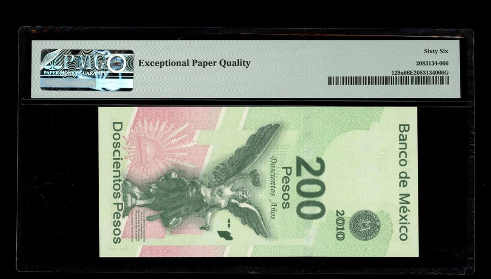 México - 200 Pesos - 2008 Conmemorativo - Banco de México - PMG 66 EPQ Foto 2 de 4