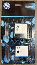 Genuine HP 62 Black TriColor Ink Cartridges N9H64FN Combo Pack