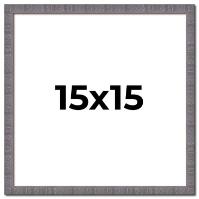 15x15 Frame Blue Kingsley Pewter Solid Wood Picture Frame Width 0.75 Inches |Int