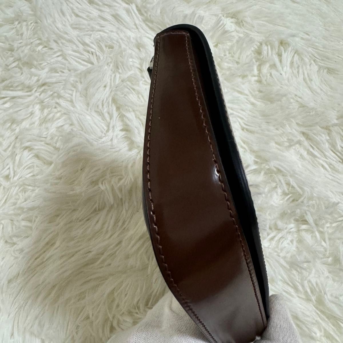 PRADA Shoulder Bag Leather Brown 2VD061 All-Leather Crossbody Bag Auth from JP thumbnail 12