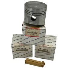 3 - OEM Md100254 Mitsubishi Band Std Piston W/Pin 1987-88 Mirage Turbo 1.6L Eng.