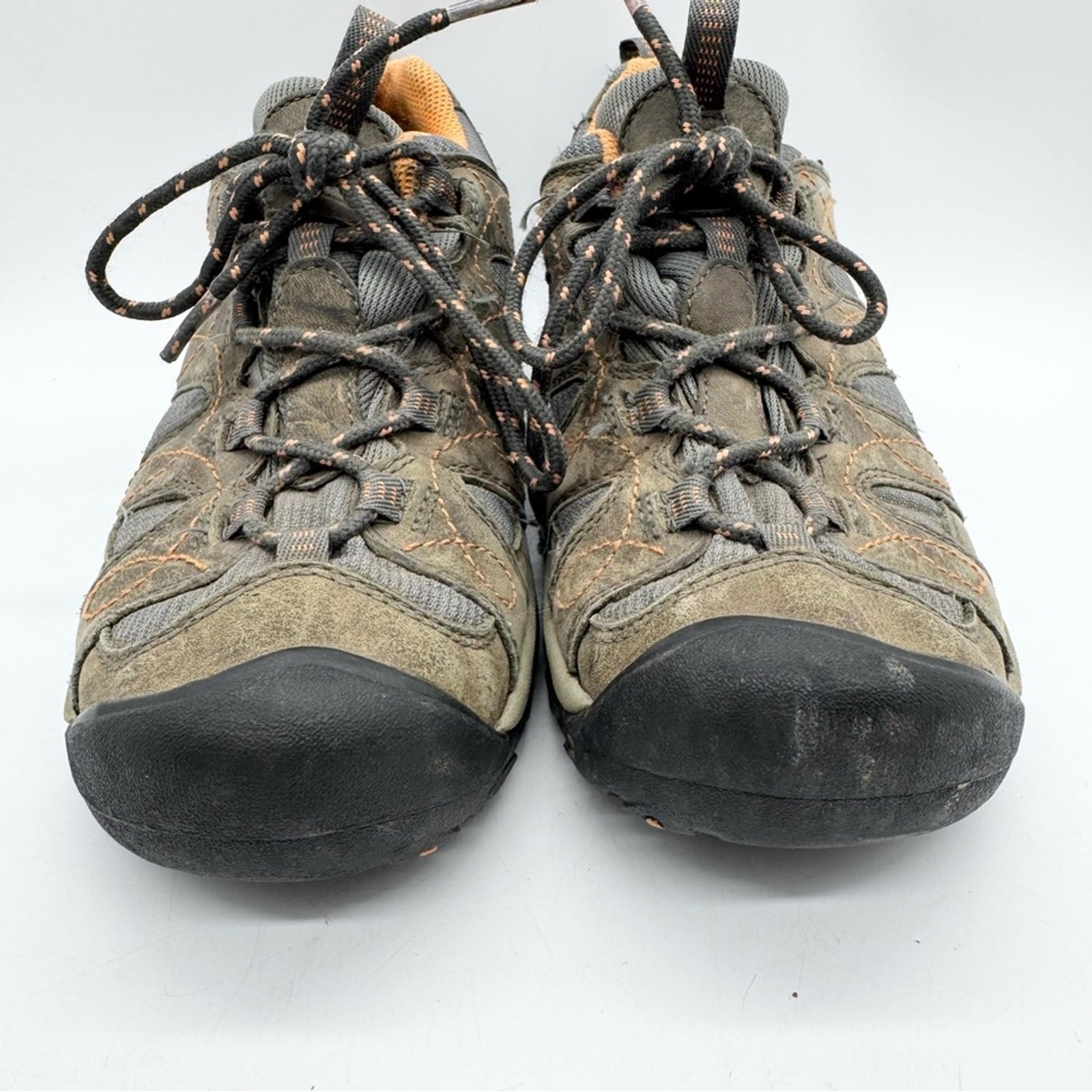 Scarpe da trekking impermeabili stringate Keen Shasta WP marrone grigio arancione taglia 9 Gorpcore