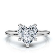 10K Heart Cut Lab Grown Diamond Ring,1CTGold ...