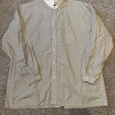 Wah Maker Frontier Wear Mens M/L Cotton LS Button Up Shirt Stripe GUC