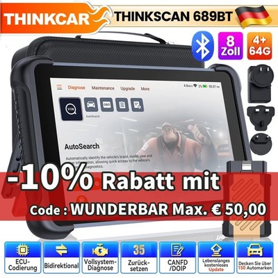 ThinkScan 689BT OBD2 KFZ Diagnosegerät ALLE System 35 Reset ECU-Coding Bluetooth