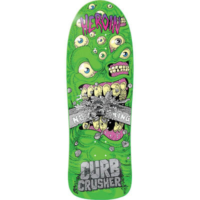 Heroin Skateboards  Curb Crusher Chomp Deck Size 10.25X32