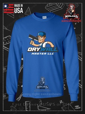 Drywall Master Tools Logo Men's Long Sleeve American Size S-5XL T-Shirt