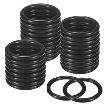 50-Pack Dream Catcher Rings 1.5" Plastic Rings for DIY Black 0.2"