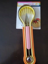 Melon Baller Scoop Set,4 In 1 fruit cutters shapes, watermelon scooper