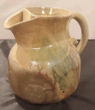 Vintage Stoneware Earthenware Country Rustic Pitcher