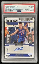 2024-25 Panini Silhouette Jeremy Lin Veteran Season Ticket Auto #/49 PSA 9