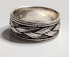 Sterling Silver Braid Ring sizes 5, 7, 8 S650
