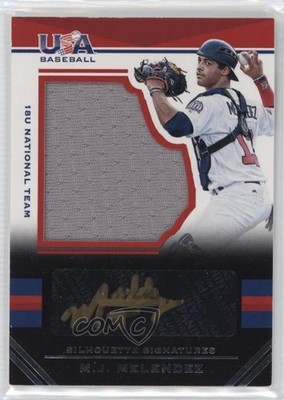 2017 USA Baseball Stars & Stripes Black Gold Jersey 18/79 MJ Melendez Auto 0i76