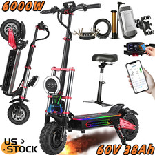 11" 6000W Electric Scooter 60V 38Ah Off-Road E-Scooter 85KM/H 75Mile BOYUEDA S5
