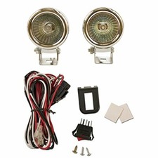 Mini 2 Chrome Fog Lamp Driving Lights Custom Hot Rat Street Rod Chevy Ford New