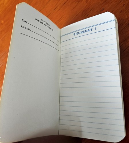 New Vintage 1977 J. C. Hall 12 Monthly Mini Diaries Paperback with Box Hallmark - Picture 8 of 23