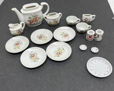 Vintage Minature Porcelain Tea Set Made In Japan Lot Of 16 Various