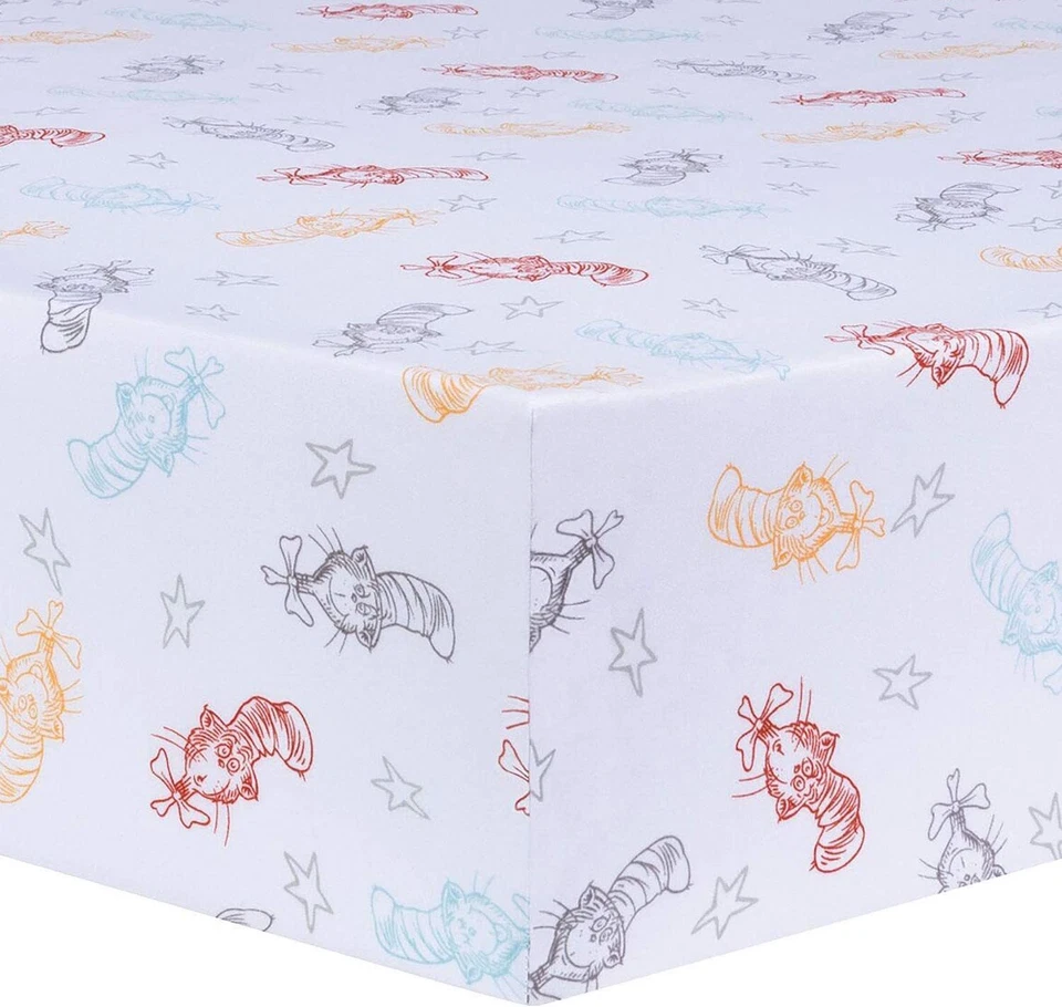 Dr. Seuss Peek-a-Boo Cat in The Hat 4 Piece Crib Bedding Set - Image 4 of 4