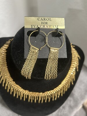 Carol for Eva Graham dangle earrings- With Choker Necklace. New With Tags