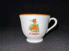 Vintage Walt Disney Productions Orange Bird Florida Tea Cup & Saucer Japan 1970s