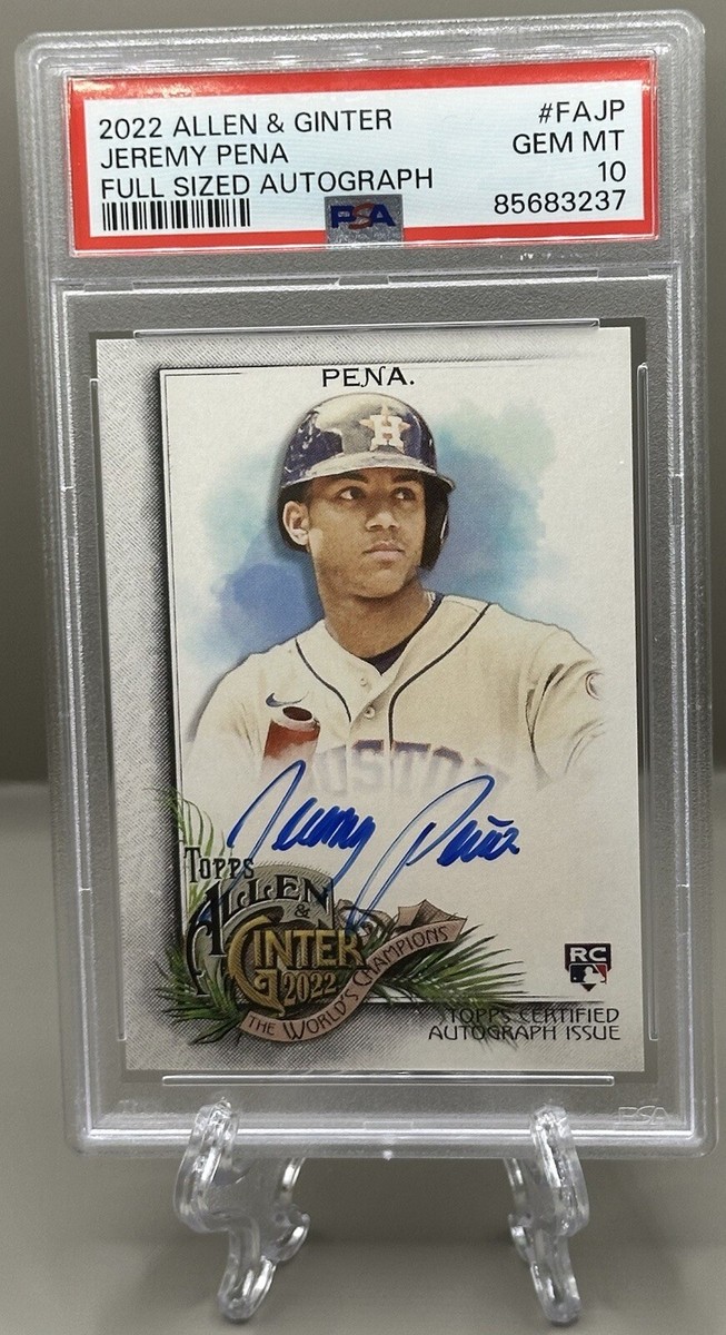 Jeremy Pena 2022 Topps Allen & Ginter Full Sized RC Auto PSA Gem