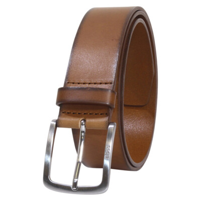 Hugo Boss Men's Jor-V Belt Genuine Leather Medium Brown