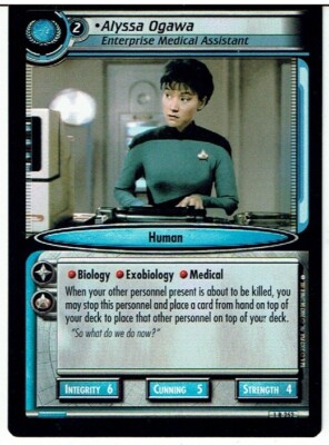 STAR TREK CCG 2E PREMIERE RARE CARD ALYSSA OGAWA 1R252 ex