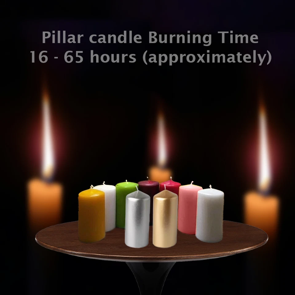 Pillar Candles Unscented Small to Large Size Church Candle Long Burning Hours - Image 3 of 4