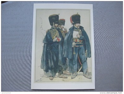 Zeichnungsreproduktion: Artillerieoffiziere Erstes Kaiserreich