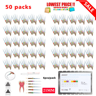 1-50Packs SANDENT Endo Rotary Files X-Pro Taper NITI Root Canal Files 21MM NEW