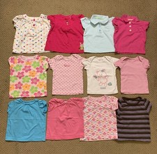 Toddler Girls Tees 12 Months - HUGE LOT OF 12 