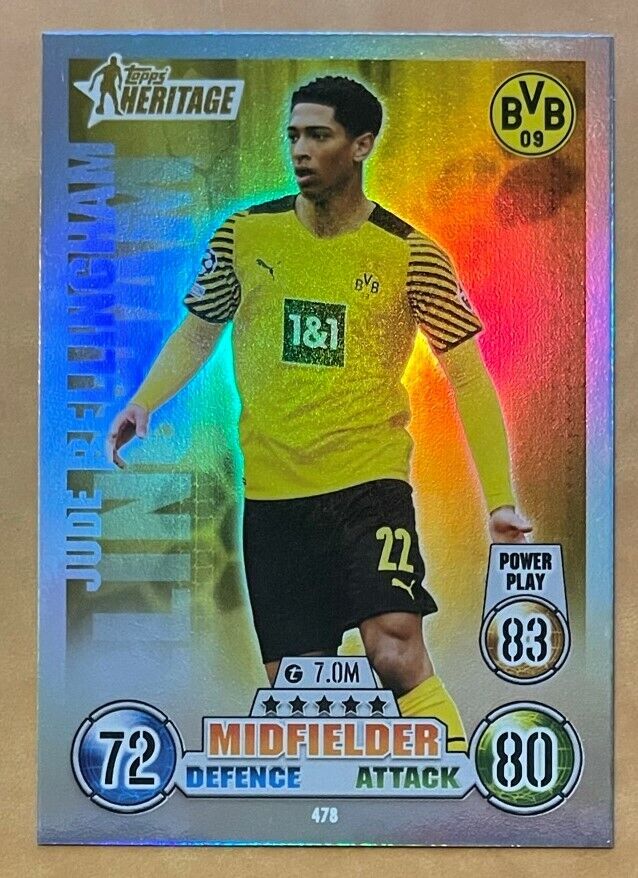 2021-22 Topps Match Attax UEFA Jude Bellingham #478 Heritage 2021-22 Topps Match Attax UEFA Jude Bellingham #478 Heritage
