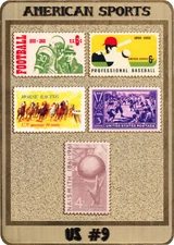 Stamp Plak - American Sports - MINI - SCOTT 1382 1381 1528 855 1189 - READ DESC