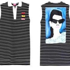 NWT ZARA NATACHA PASCHAL STRIPED DRESS POLO BLOGGERS FAV STRIPED LARGE