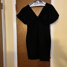 Fabulous Guess Puff Sleeve Black Cocktail Evening Dress 16