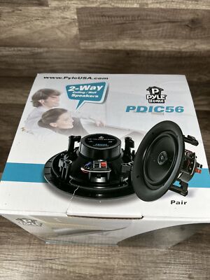 Pyle PDIC56 PAIR of 5.25 In-Wall/In-Ceiling 150W 2-Way Flush Mount Home speakers