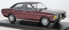 MODEL CAR GROUP FORD GRANADA MKI METALLIC RED/BLACK 1975 RHD 1-18 SCALE 18467