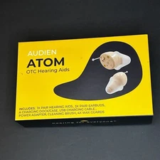 Audien Original ATOM 1 Wireless Rechargeable OTC Hearing Aids OPEN BOX