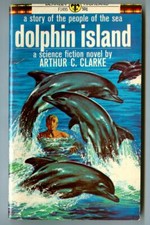 DOLPHIN ISLAND by Arthur C Clarke! Vintage 1969 Berkley Highland Paperback F1495