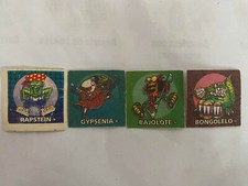 Vintage RARE Lot of 4 Stcker Monstruos del Ritmo Sabritas Mexico