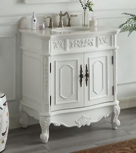 Details About Benton Collection Benson White French Bathroom Sink Vanity Hf021w Aw 33 33